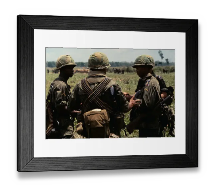 Framed Print : US Soldiers Searching for Enemies Framed Print : US Soldiers Searching for Enemies