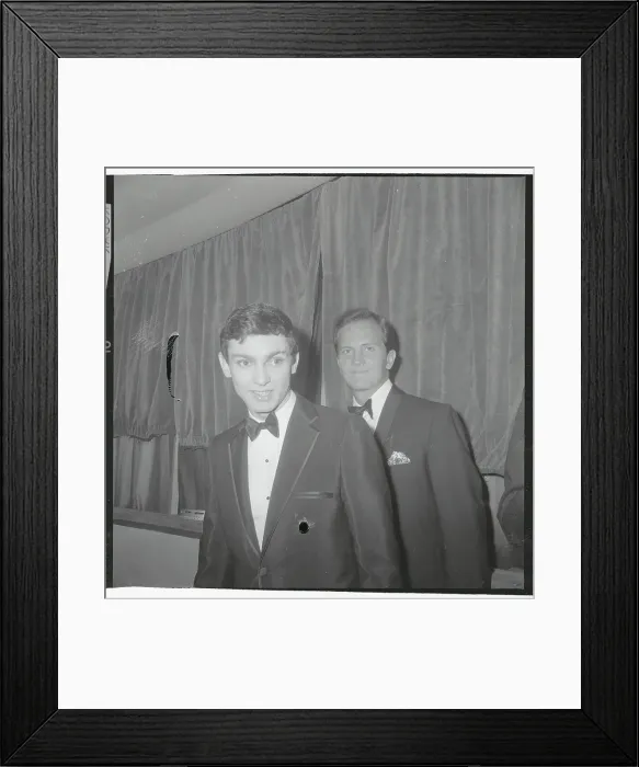 Framed Print : American Singer Gene Pitney and Pat Boone Framed Print : American Singer Gene Pitney and Pat Boone