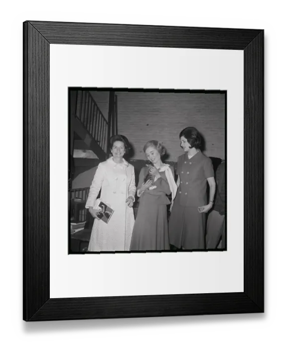 Framed Print : Lady Bird Johnson and Daughter Backstage Framed Print : Lady Bird Johnson and Daughter Backstage
