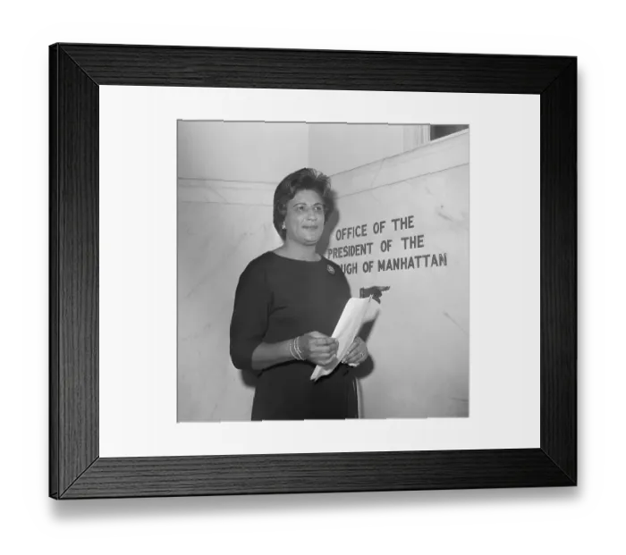 Framed Print : Constance Baker Motley Pausing at Press Conference Framed Print : Constance Baker Motley Pausing at Press Conference