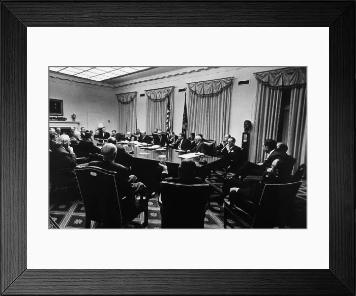 Framed Print : Meeting of Government Leaders in 1966 Framed Print : Meeting of Government Leaders in 1966