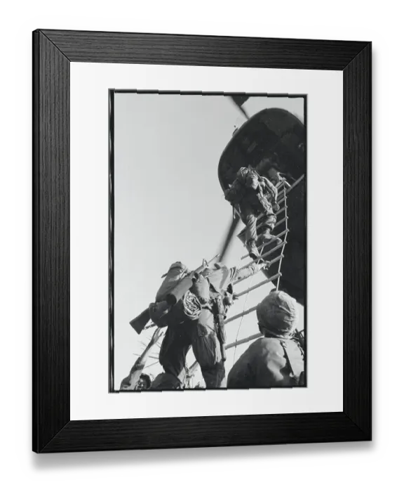 Framed Print : Military Climbing Rope Ladder Framed Print : Military Climbing Rope Ladder