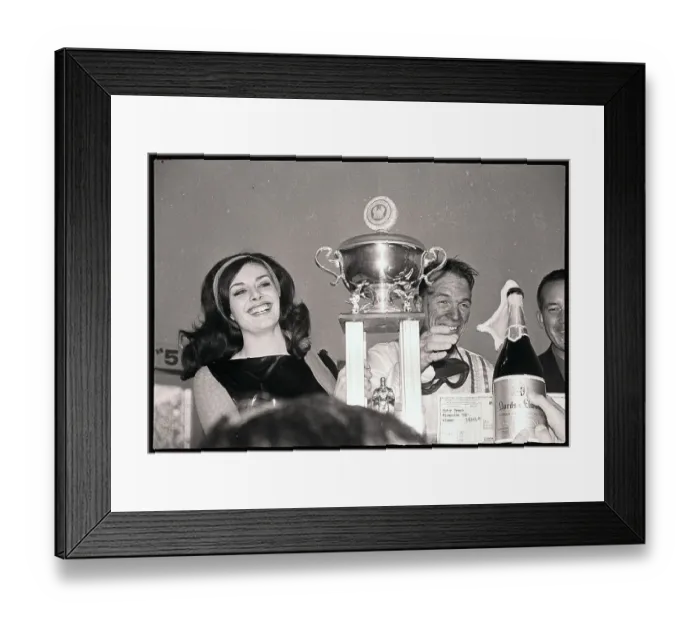 Framed Print : Dan Gurney Celebrating After Winning a Race Framed Print : Dan Gurney Celebrating After Winning a Race