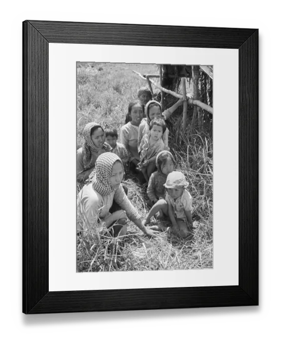 Framed Print : Vietnamese Civilians Watching Fighting Framed Print : Vietnamese Civilians Watching Fighting