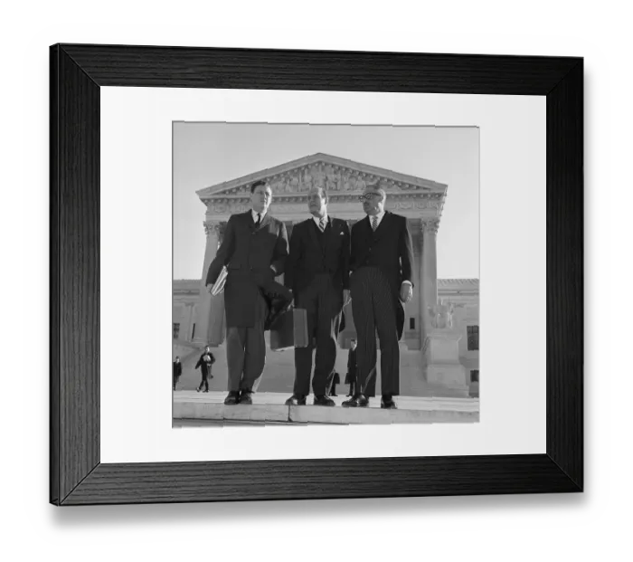 Framed Print : Civil Rights Attorneys Outside Supreme Court Framed Print : Civil Rights Attorneys Outside Supreme Court