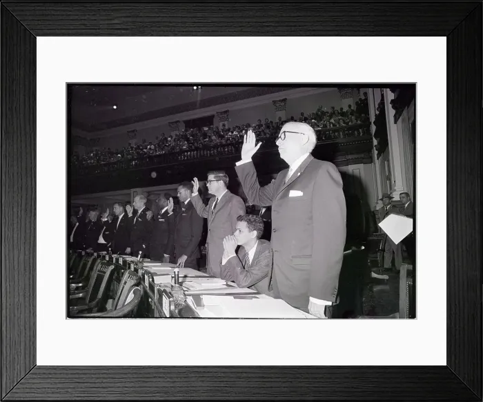 Framed Print : Julian Bond Seated Excluded From Oath Framed Print : Julian Bond Seated Excluded From Oath