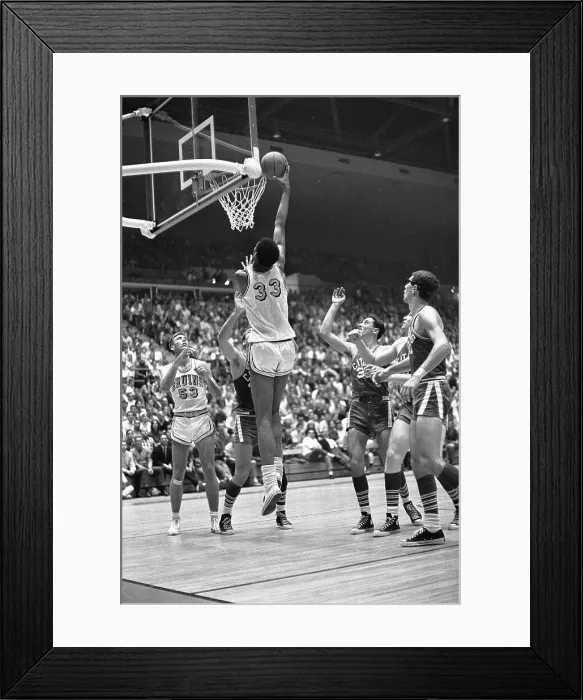 Framed Print : Lew Alcindor in Game Framed Print : Lew Alcindor in Game