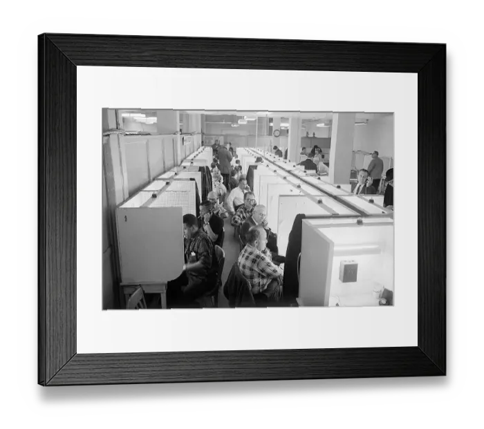 Framed Print : Emergency Workers Answering Calls Framed Print : Emergency Workers Answering Calls