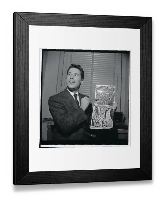 Framed Print : Mario Andretti Displaying Photos Framed Print : Mario Andretti Displaying Photos