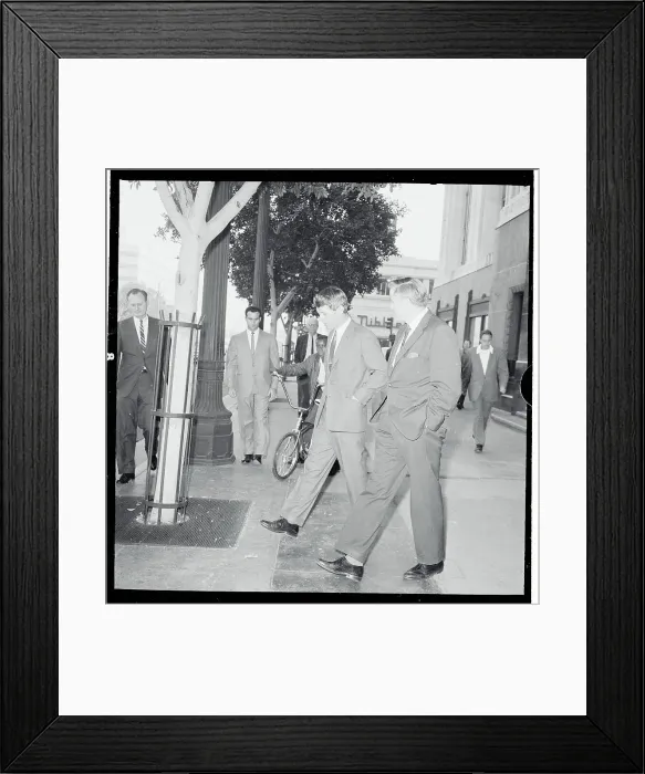 Framed Print : Robert Kennedy Walking Framed Print : Robert Kennedy Walking