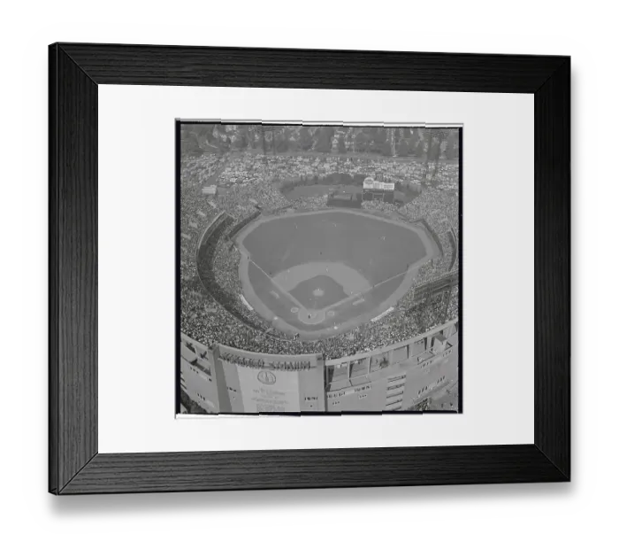 Framed Print : Aerial View of Memorial Baseball Stadium