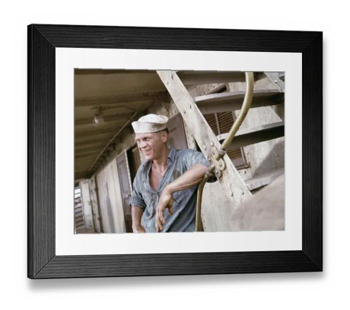 Framed Print : Steve McQueen in Sand Pebbles Framed Print : Steve McQueen in Sand Pebbles