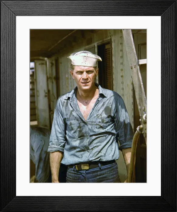 Framed Print : Steve McQueen in Sand Pebbles Framed Print : Steve McQueen in Sand Pebbles