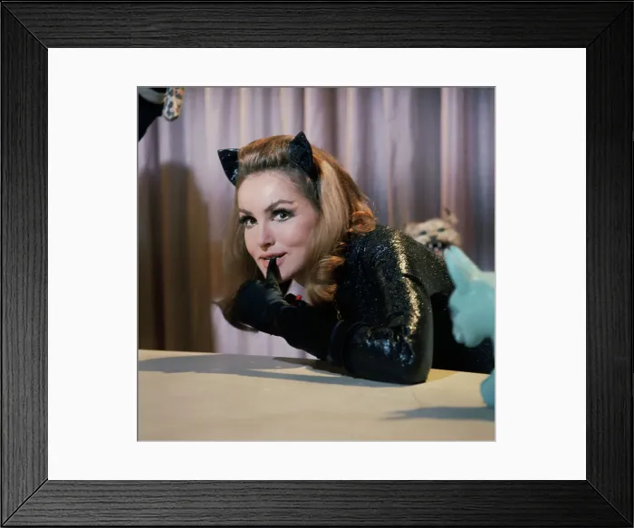Framed Print : Actress Julie Newmar Posing as Catwoman of the Series Batman Framed Print : Actress Julie Newmar Posing as Catwoman of the Series Batman