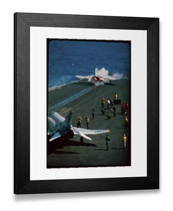 Framed Print : Jet Taking Off From an Aircraft Carrier Framed Print : Jet Taking Off From an Aircraft Carrier