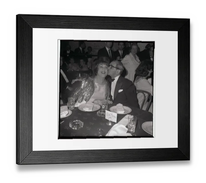 Framed Print : Irving Berlin Kissing Ethel Merman Framed Print : Irving Berlin Kissing Ethel Merman