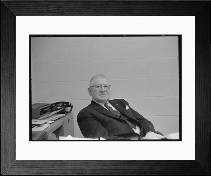 Framed Print : Arthur Fleming Relaxing in Chair Framed Print : Arthur Fleming Relaxing in Chair