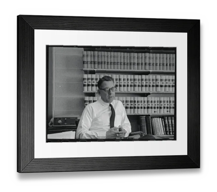 Framed Print : Harrison Smith Sitting in Law Library Framed Print : Harrison Smith Sitting in Law Library