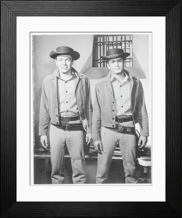 Framed Print : Bonanza. A photo from the set of TV's Bonanza showing star Michael Landon