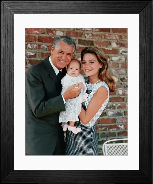 Framed Print : Cary Grant with Dyan Cannon and Their Daughter Jennifer Framed Print : Cary Grant with Dyan Cannon and Their Daughter Jennifer