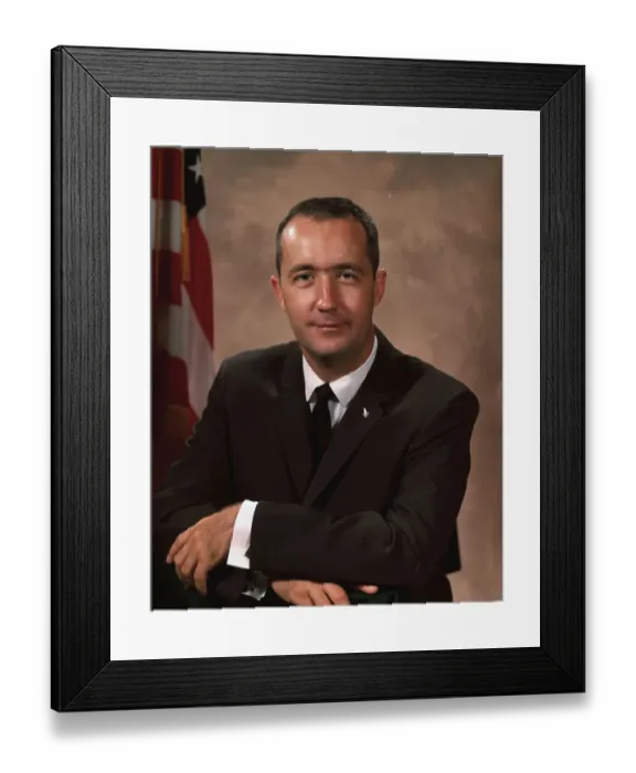 Framed Print : Portrait of Astronaut James A McDivitt Framed Print : Portrait of Astronaut James A McDivitt