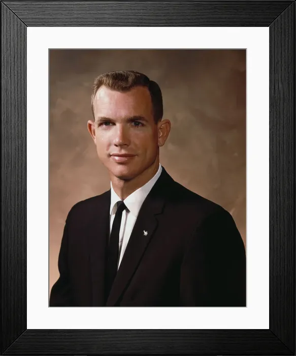 Framed Print : Portrait of Astronaut David R Scott Framed Print : Portrait of Astronaut David R Scott