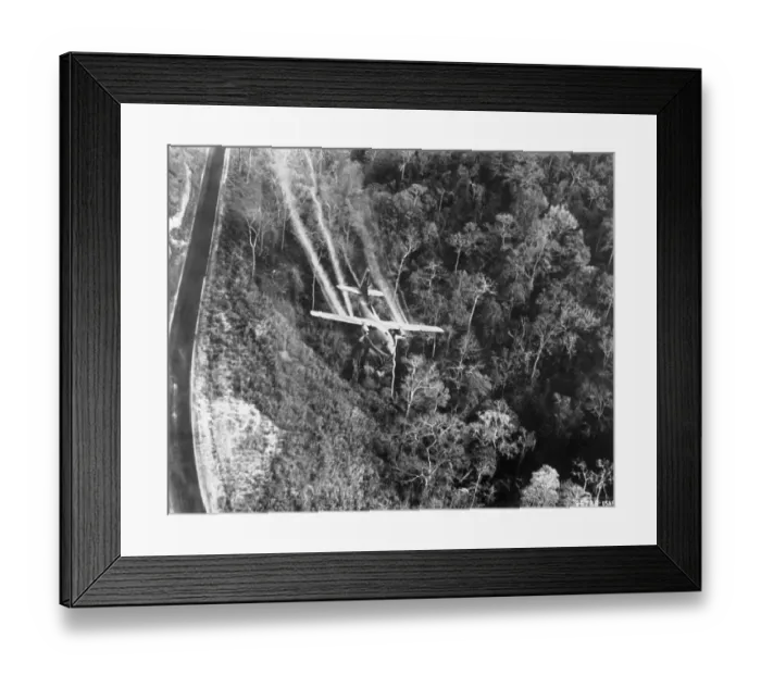 Framed Print : Spraying Agent Orange over Vietnam Framed Print : Spraying Agent Orange over Vietnam