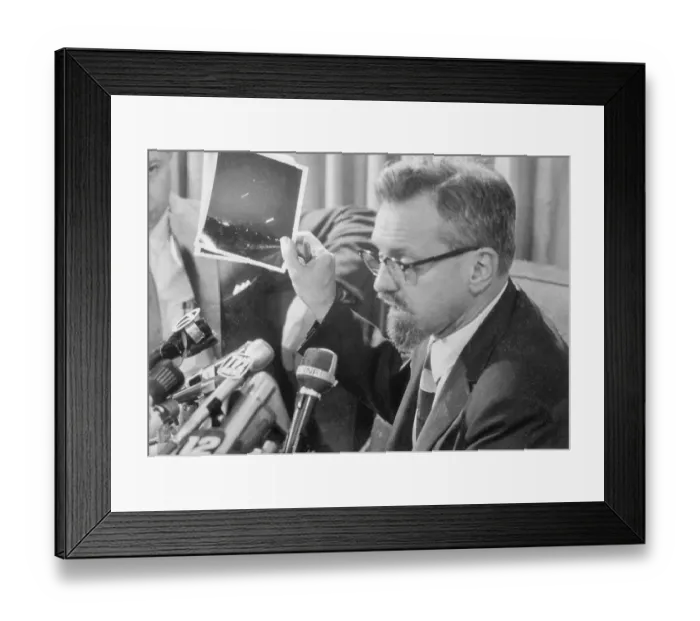 Framed Print : Dr. H. Allen Hynek Giving Press UFO Update Framed Print : Dr. H. Allen Hynek Giving Press UFO Update