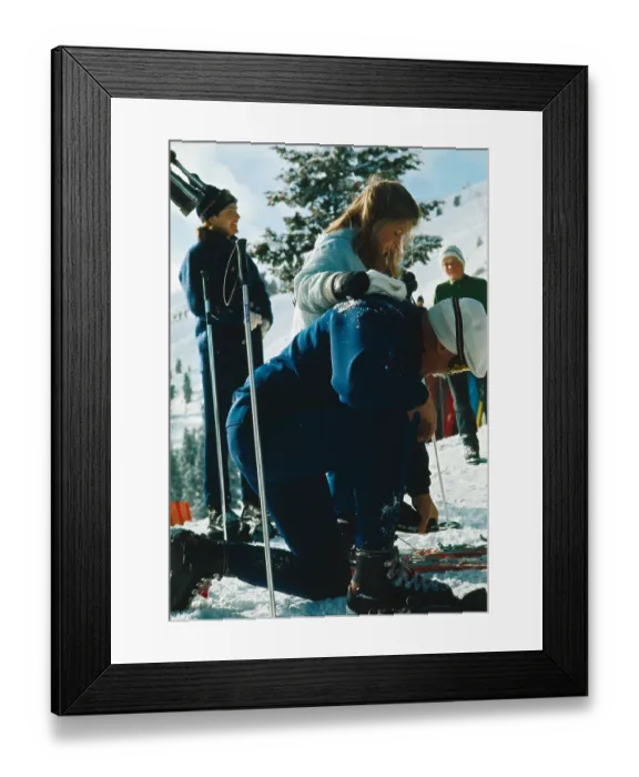 Framed Print : Caroline Kennedy Preparing for Skiing