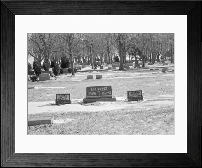 Framed Print : Clutter Family Tombstones Framed Print : Clutter Family Tombstones