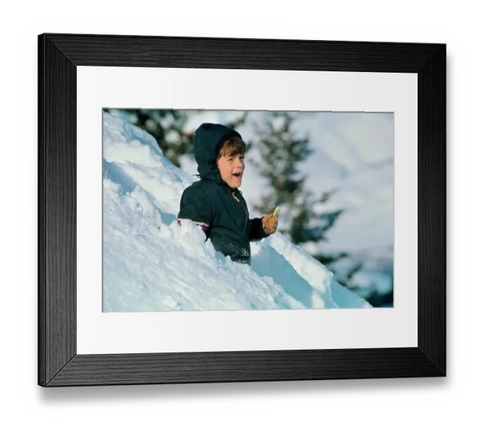 Framed Print : John F Kennedy Jr Frolicking in Snow Framed Print : John F Kennedy Jr Frolicking in Snow