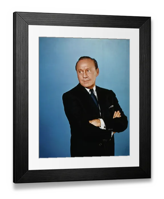 Framed Print : Portrait of Comedian Jack Benny Standing with Folded Arms Framed Print : Portrait of Comedian Jack Benny Standing with Folded Arms