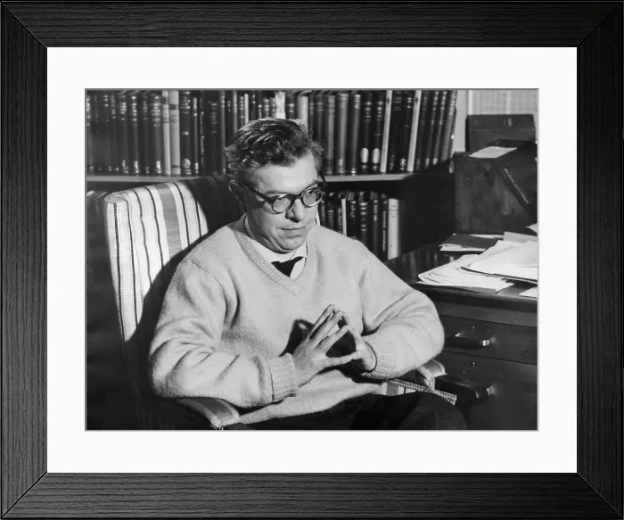 Framed Print : Professor Fred Hoyle Sitting at Desk Framed Print : Professor Fred Hoyle Sitting at Desk