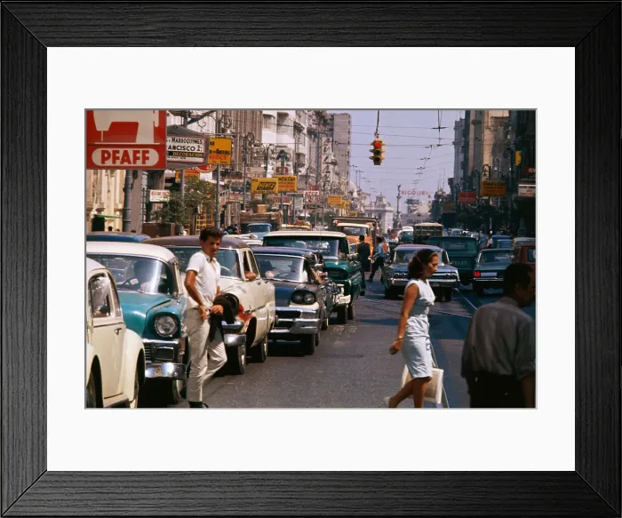 Framed Print : Traffic on Avenida Nicolas Framed Print : Traffic on Avenida Nicolas