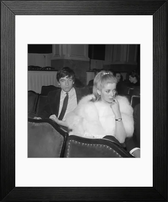 Framed Print : Catherine Deneuve and Husband David Bailey at Movie Premier Framed Print : Catherine Deneuve and Husband David Bailey at Movie Premier