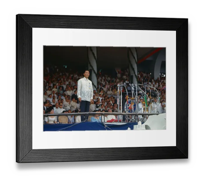 Framed Print : Ferdinand E. Marcos Speaking to Crowd Framed Print : Ferdinand E. Marcos Speaking to Crowd
