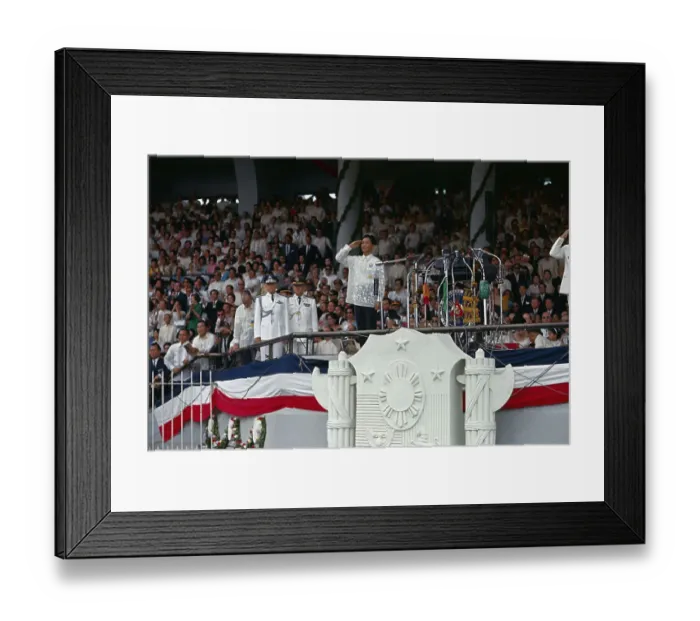 Framed Print : Inauguration Ceremony of Ferdinand Marcos Framed Print : Inauguration Ceremony of Ferdinand Marcos
