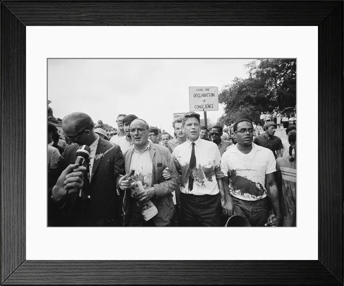 Framed Print : Vietnam Protesters Splashed in Red Paint Framed Print : Vietnam Protesters Splashed in Red Paint