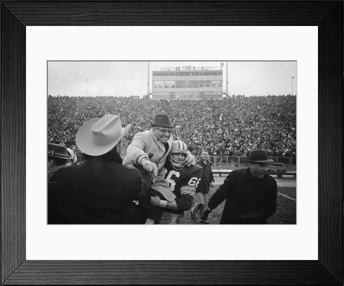 Framed Print : Vince Lombardi Celebrating NFL Title Framed Print : Vince Lombardi Celebrating NFL Title