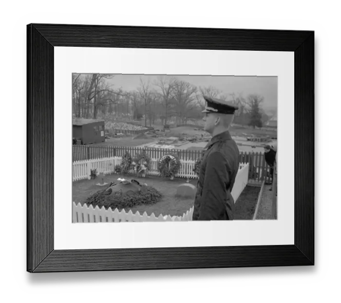 Framed Print : Julian S. Yupcavage Standing Next to JFK's Grave Framed Print : Julian S. Yupcavage Standing Next to JFK's Grave