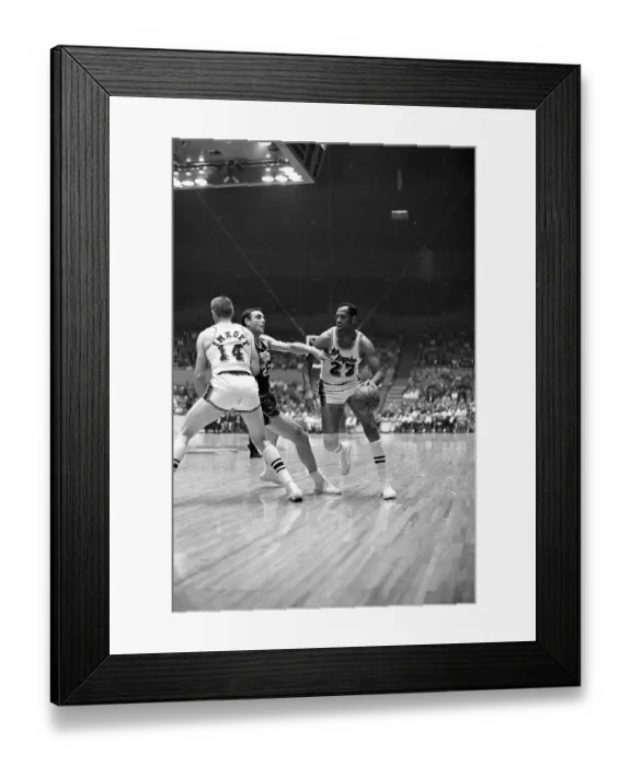 Framed Print : Elgin Baylor Dribbles Past Detroit Pistons Darrall Imhoff Framed Print : Elgin Baylor Dribbles Past Detroit Pistons Darrall Imhoff