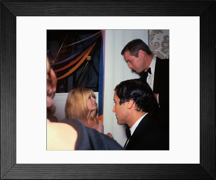 Framed Print : Paul Newman Talking to Brigitte Bardot Framed Print : Paul Newman Talking to Brigitte Bardot