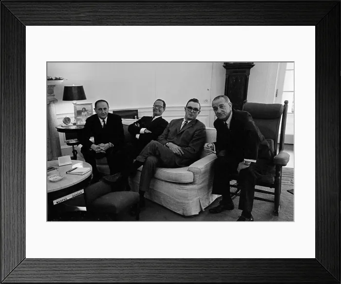Framed Print : Harold Rowe II Talks With the President Johnson Framed Print : Harold Rowe II Talks With the President Johnson