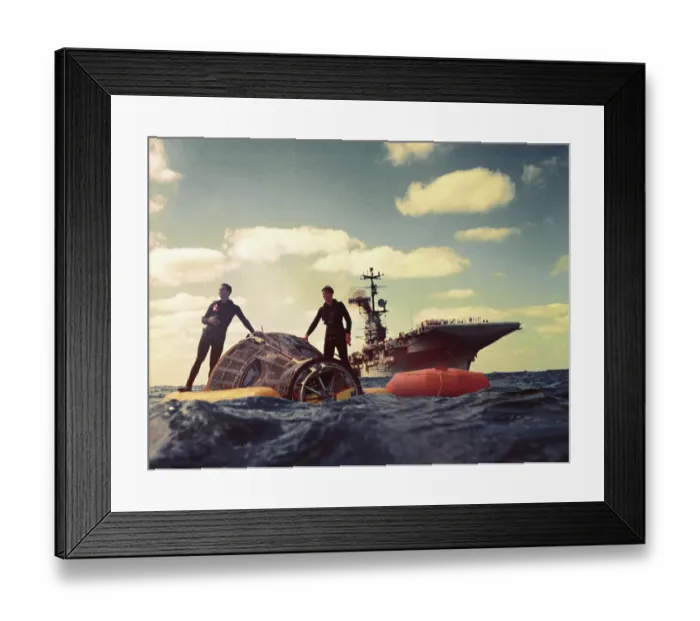 Framed Print : Gemini 6 Being Recovered Framed Print : Gemini 6 Being Recovered