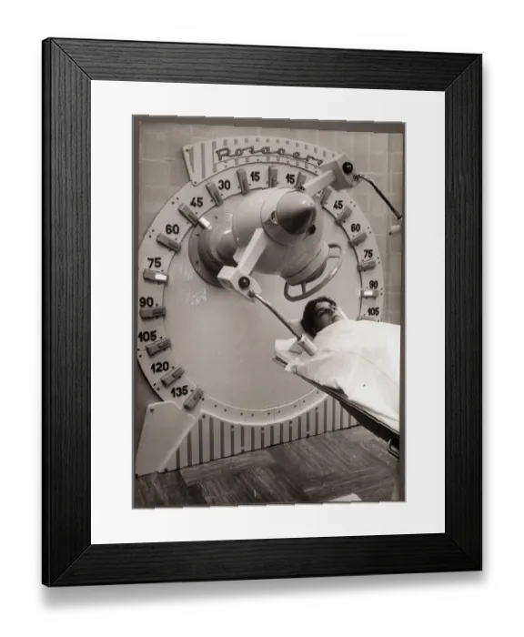 Framed Print : Cancer Patient Using the New Rotacert Framed Print : Cancer Patient Using the New Rotacert