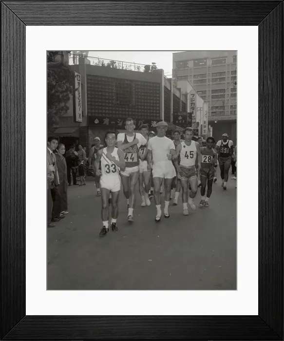 Framed Print : Cary Grant and Jim Hutton Racing in Movie Scene Framed Print : Cary Grant and Jim Hutton Racing in Movie Scene