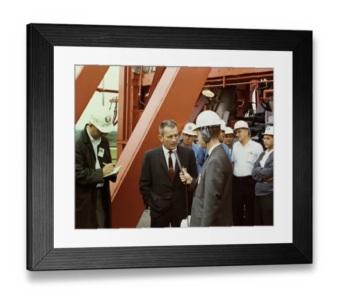 Framed Print : Press Interviewing Astronauts Framed Print : Press Interviewing Astronauts