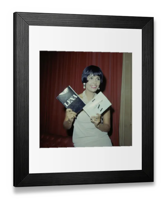Framed Print : Legendary Lena Horne Holding Her New Books Framed Print : Legendary Lena Horne Holding Her New Books