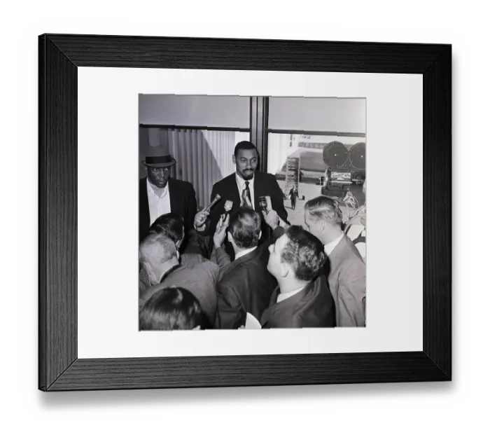 Framed Print : Wilt Chamberlain Addressing Press Framed Print : Wilt Chamberlain Addressing Press