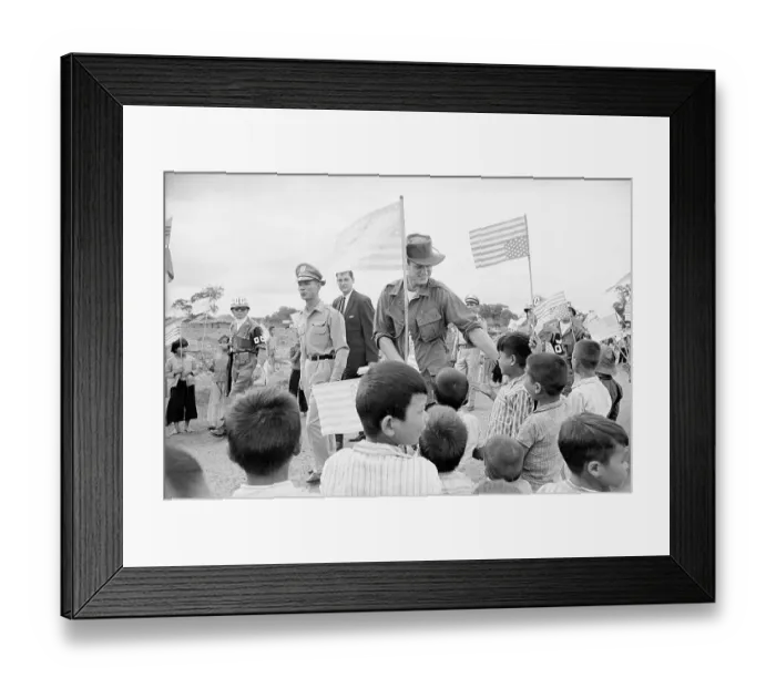Framed Print : Edward Kennedy Receiving a Welcome Framed Print : Edward Kennedy Receiving a Welcome